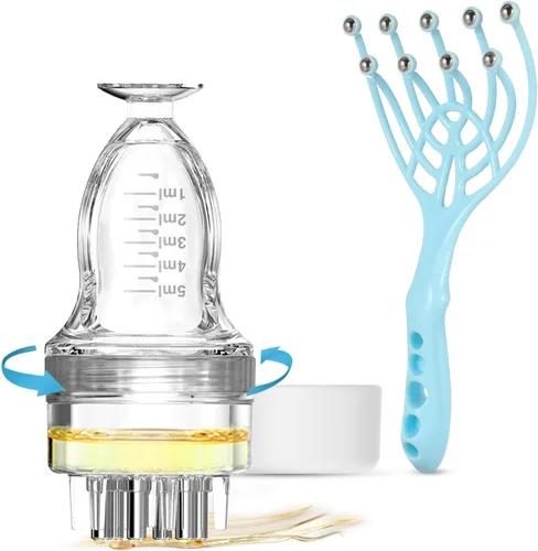 Miniatura 8 de Aplicador de minoxidil y masajeador del cuero cabelludo para el crecimiento del cabello, entrega de raíces de precisión para absorción profunda
