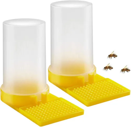 Paquete de 2 alimentadores de agua de abeja, colmena de apicultura, alimentador de entrada de colmena, apicultura, bebida, mariposa, baño, estación