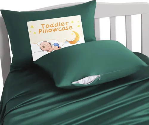 Miniatura 19 de NTBAY - Fundas de almohada de satén con cremallera para niños pequeños - Paquete de 2 con cremallera oculta de 13x18 - Fundas de almohada de lujo