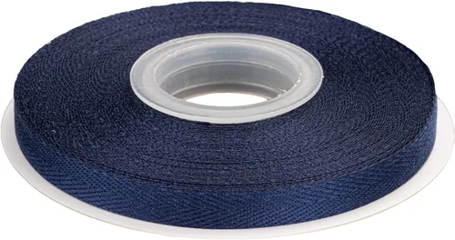 Miniatura 76 de Cinta de sarga de espiga con mango suave, ideal para envolver regalos, costura artesanal, 1/4 pulgadas x 25 yardas, color azul antiguo