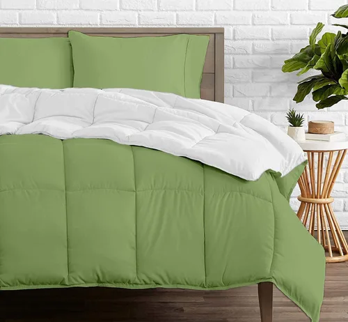 Miniatura 34 de Edredón reversible – Lujoso para todas las estaciones – 100% algodón orgánico tamaño individual XL de 68 x 92 pulgadas, 1 edredón alternativo