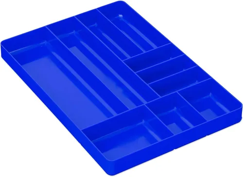 Miniatura 11 de Ernst MFG Organizador de cajones de 10 compartimentos: bandeja apilable resistente para organización de herramientas automotrices, caja de Negro