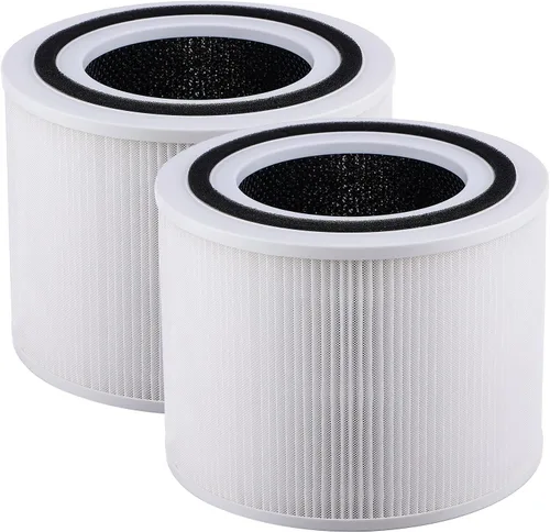 Paquete de 2 filtros de repuesto para purificador de aire Levoit Core 300 y Core 300S VortexAir, filtro HEPA verdadero H13 Core 300-RF blanco