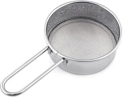 Colador pequeño, colador de harina, mini tamiz de harina pequeño para polvo de hornear, azúcar, café, pastas, té, tamiz de 2.6 pulgadas, 40