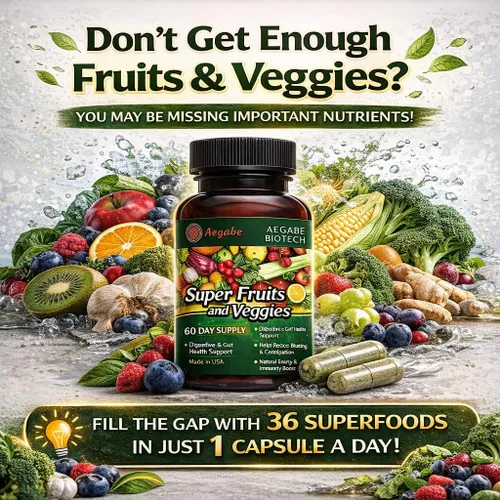 Miniatura 2 de Suplemento de súper frutas y verduras, 36 verduras y frutas frescas, suplemento nutricional diario Balance of Nature para salud digestiva y alivio