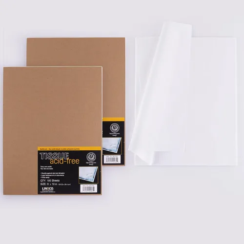 Lineco, Papel de seda entrelazado sin ácidos, 8 x 10 pulgadas, prolonga la vida útil del papel, fotografías, textiles, artefactos. Fotografías,