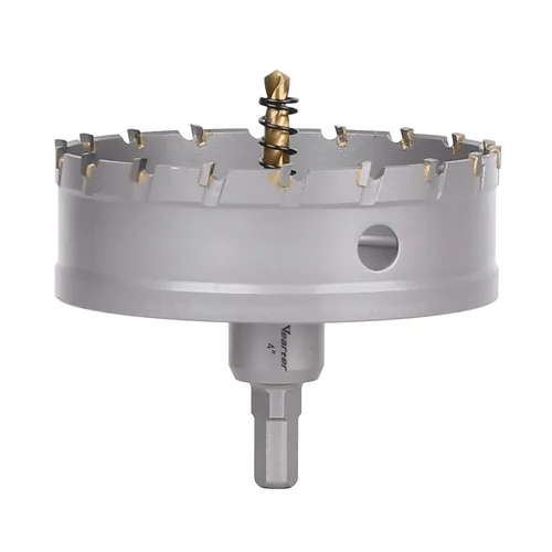 Miniatura 42 de Sierra perforadora de carburo de 1-1/2 pulgadas (1.496 in) para metal duro, cortador de agujeros con punta de carburo de tungsteno con broca piloto