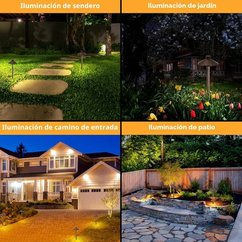 Miniatura 7 de Gardencoin Luces de camino de bajo voltaje de latón macizo (pantalla de 6.7 pulgadas, 21.9 pulgadas de alto), 12 V CA/CC luces LED resistentes