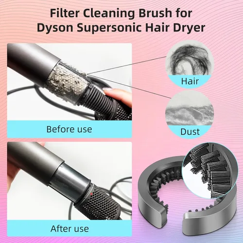 Miniatura 3 de Cepillo de limpieza de filtro compatible con Dyson Airwrap Styler HS01 HS05, accesorio de cepillo de limpieza de filtro