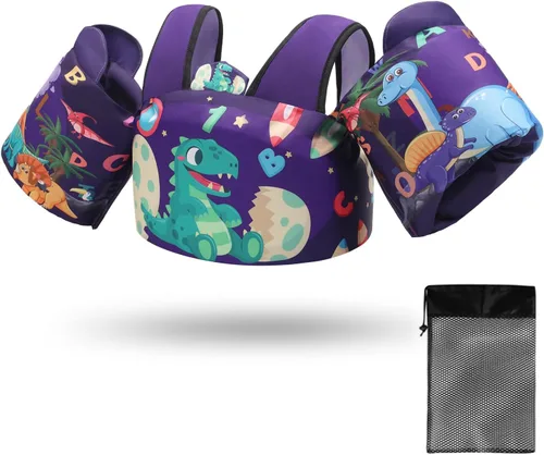 Miniatura 13 de Chaleco de natación para bebés para aprender a nadar, chaqueta de ayuda de natación para bebés de 2, 3, 4, 5 y 6 años, alas de agua para el brazo