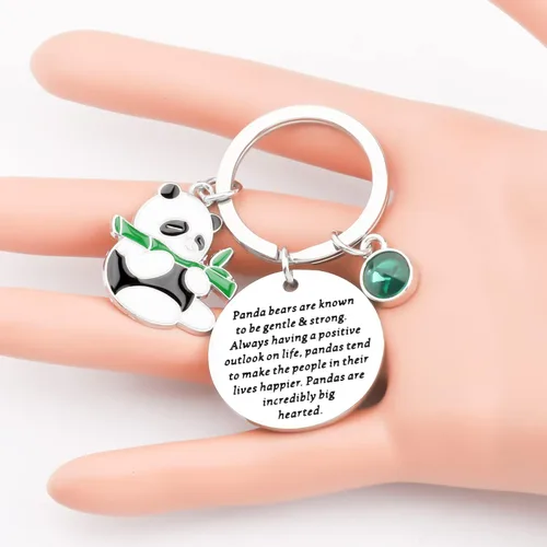 Miniatura 3 de Lindo llavero de panda animal oso panda amante joyería regalo oso panda oso oso panda son conocidos por ser suaves y fuertes