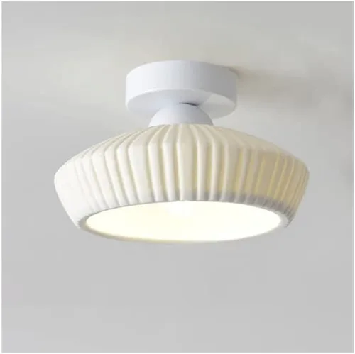 Miniatura 7 de Lámpara de techo retro de estilo rústico con pantalla de cerámica, iluminación moderna cerca del techo para dormitorio, cocina, porche, pasillo
