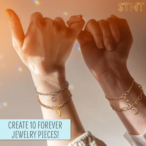 Miniatura 3 de Kit de joyería DIY de infinidad de STMT, haz 10 pulseras para siempre, cadenas de pulsera permanentes, sin necesidad de soldadura, ajuste