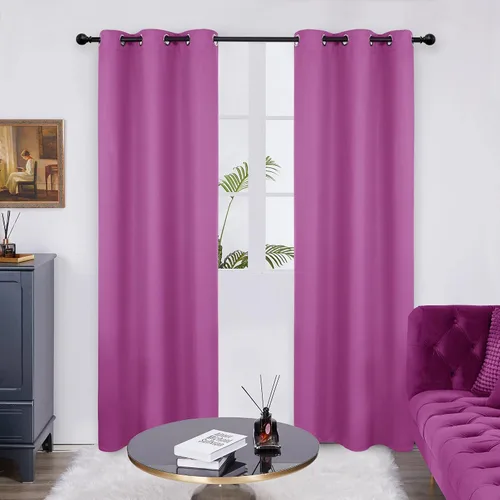 Miniatura 149 de Deconovo Cortina opaca, para oscurecer la habitación Gris claro
