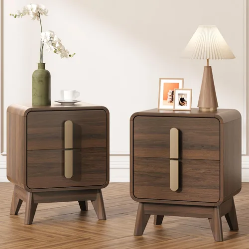 Miniatura 15 de JOINICE Juego de Dormitorio Moderno de Mediados de Siglo, Cómoda de 6 Cajones y Juegos de Mesitas de Noche para Dormitorio, Juego de Mesitas