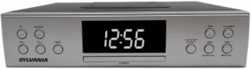 Miniatura 2 de PROSCAN - Radio reloj para debajo del gabinete, sistema de música con transmisión Bluetooth y radio FM, color plateado