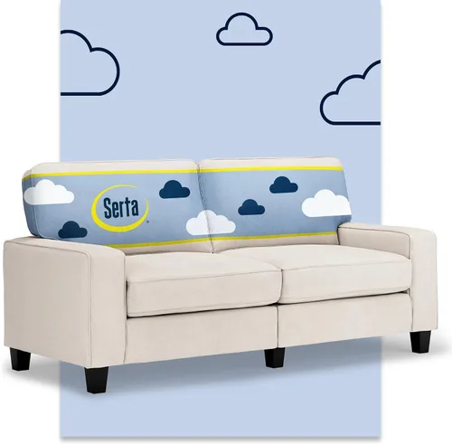 Miniatura 38 de Serta Palisades Sofás Tapizados para Sala, Sofá de Diseño Moderno, Tela, Beige