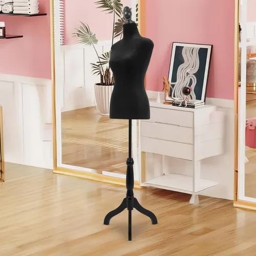 Miniatura 6 de FDW Maniquí femenino con forma de vestido de cuerpo, maniquí de costura, maniquí de torso con base de trípode, maniquí ajustable para coser ropa