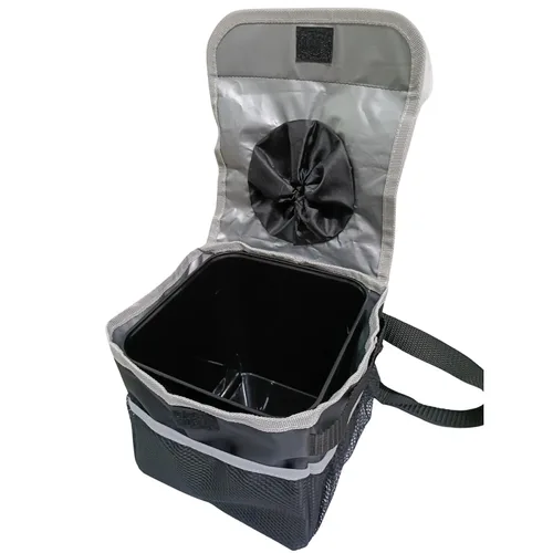 Miniatura 11 de Cubo de basura para automóvil, a prueba de fugas, contenedor de almacenamiento para automóviles y camiones con clip para tapete de suelo, capacidad