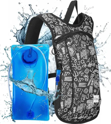 Miniatura 11 de Vibe Festival Gear Mochila de hidratación con bolsa de agua de 2 L para mujeres, hombres, adolescentes y niños, Hydropack Hydro Sports, al aire