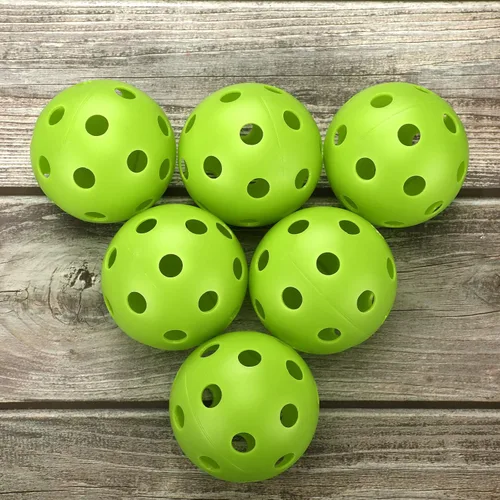 Miniatura 4 de Tanlade Paquete de 36 pelotas de práctica de béisbol, bolas de entrenamiento de plástico, bolas de softball ligeras huecas de flujo de aire con una