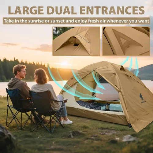 Miniatura 4 de GEERTOP 2-Person 4-Season Ultralight Waterproof Backpacking Tent