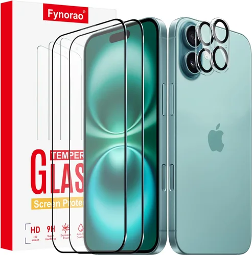 Miniatura 24 de Paquete de 2+2 protectores de pantalla de vidrio mate de privacidad y protector de lente de cámara para iPhone 15, película de vidrio templado mate