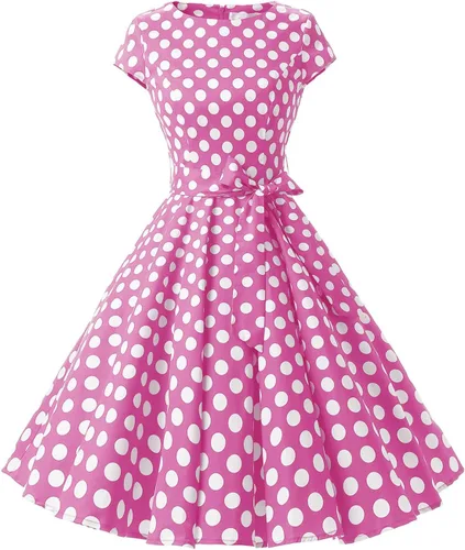 Miniatura 76 de Dressystar - Vestidos clásicos de fiesta con mangas casquillo, estilo Rockabilly y retro de la década de 1950