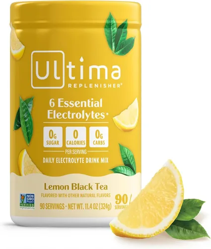 Miniatura 17 de Ultima Replenisher Mezcla diaria de electrolitos en polvo, sin azúcar, frambuesa azul, 90 porciones, polvo de hidratación con 6 electrolitos