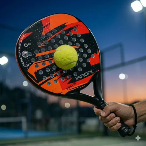 Miniatura 7 de IANONI Raqueta de pádel de fibra de carbono con superficie de EVA con núcleo de espuma flexible Palas de tenis de pádel Raqueta de tenis de playa