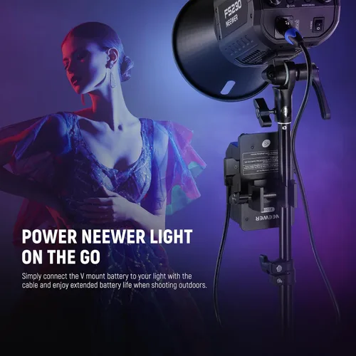 Miniatura 6 de NEEWER D Tap macho a 3 pines XLR hembra cable de alimentación 6 pies/5.9 ft para iluminación de video continuo por baterías de montaje en V, solo