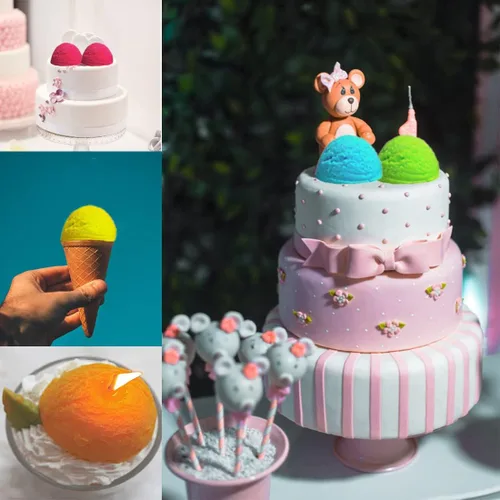 Miniatura 4 de 3 moldes de silicona para helado 3D, para cera derretida, jabón, pasteles, moldes en forma de bola de TuNan + 1 molde de chocolate para decoración