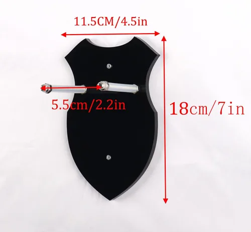 Miniatura 4 de Soporte de pared vertical de acrílico negro para espada, soporte para espada para 1 espada, katana o hacha, soporte resistente para espada