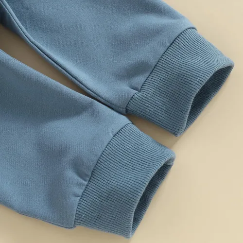 Miniatura 64 de Conjunto de sudadera de manga larga con cuello redondo y pantalones deportivos para bebés, ropa de invierno para bebé