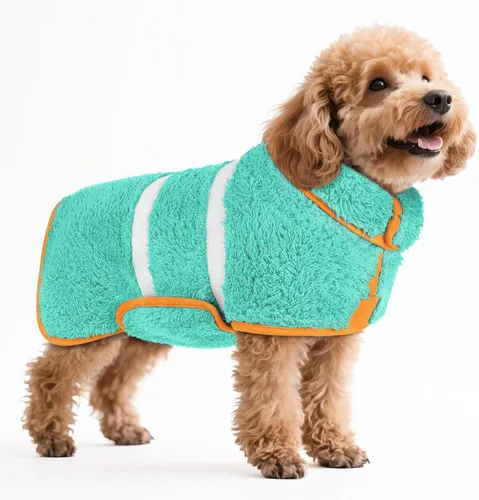 Miniatura 25 de Bienbee Bata de baño para perro, de secado rápido, súper absorbentes, para perros pequeños, medianos y grandes, abrigo de secado para después