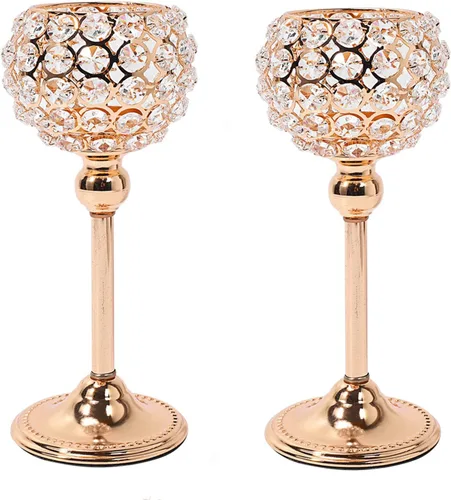 Miniatura 8 de Juego de 2 candelabros de cristal plateado para mesa de comedor, centro de mesa, decoración de mesa para comedor, sala de estar, café, mesa de Plata