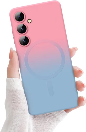 Miniatura 38 de Newseego Funda magnética para Samsung Galaxy S22 5G, funda de silicona líquida suave de lujo, antiarañazos, a prueba de golpes, protector completo