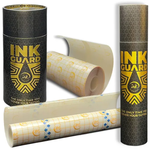 Miniatura 4 de Paquete de 3 protectores de tinta para tatuajes, vendaje de cuidado posterior, piel de tatuaje de 10 pulgadas x 6 pies (9.8 in x 6.0 ft), vendas