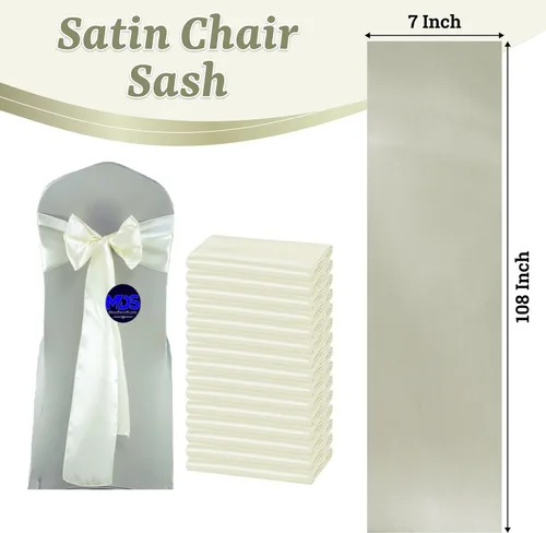 Miniatura 238 de mds - Lote de 10 lazos de satén para sillas de boda y eventos, para decoración de fiestas, 30 colores, Satin, 10 Verde oliva