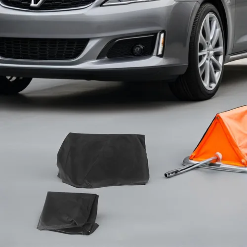 Miniatura 4 de Cubierta de coche para automóvil, parasol para automóviles, color negro, media cubierta, protector de nieve, cubierta protectora de refrigeración