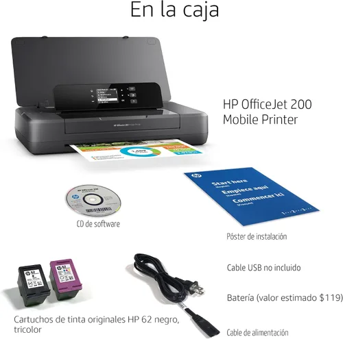 Miniatura 7 de Impresora móvil HP Officejet 200 con paquete de tinta XL, Negro