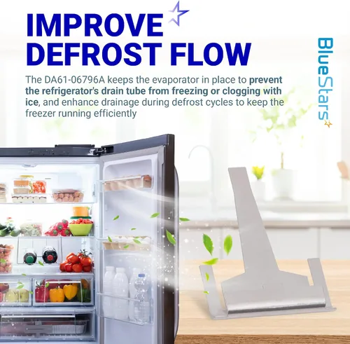 Miniatura 3 de BlueStars DA61-06796A Clip de Drenaje del Evaporador del Refrigerador - Resuelve el Problema de Acumulación de Hielo - Compatible con Refrigeradores