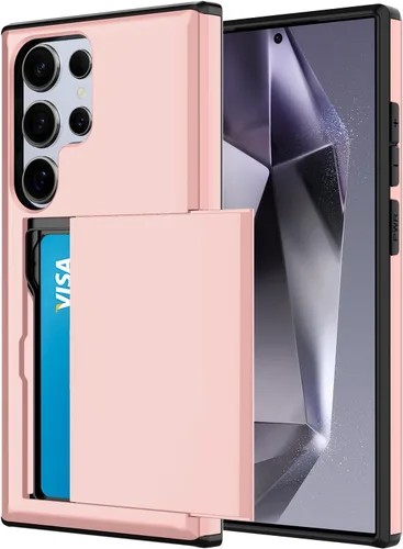 Miniatura 72 de Funda tipo cartera para Samsung Galaxy S22 Ultra con 4 ranuras para tarjetas de crédito a prueba de golpes, funda híbrida de protección reforzada