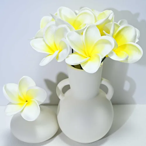 Miniatura 19 de Regalos de Cumpleaños para Mujeres 8pcs Flores Rosa Claro PU Tacto Real Flores Regalos para Mujeres para Navidad Flores Artificiales para Bricolaje