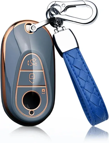 Miniatura 9 de Funda para llavero de automóvil de TPU con llavero para Mercedes Benz W223 S Class S300 S350 S450 S500 2020 2021 Funda para llave de automóvil