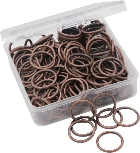 Miniatura 6 de 100 anillos de salto abiertos de 0.71 pulgadas, conectores de joyería de bronce para hallazgos de joyería, suministros de fabricación, pulseras