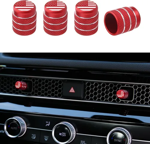 Miniatura 7 de CKE 4 piezas compatibles con Honda Civic CR-V 2026 2025 2024 2023 Accesorios para consola central de automóvil, tapas de perilla de ventilación