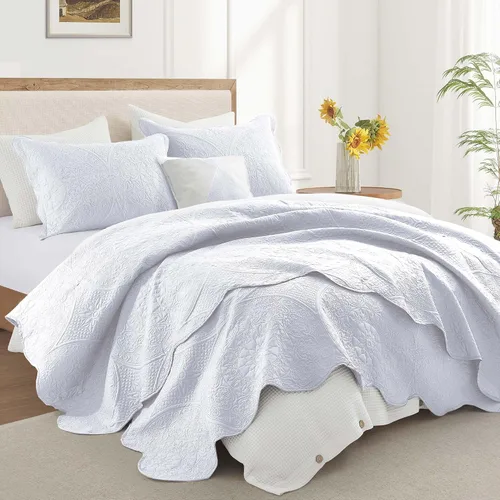 Miniatura 307 de MOONLIGHT20015 Edredón tamaño King (106 x 96 pulgadas) con 2 fundas de almohada (20 x 36 + 2 pulgadas) para todas las estaciones, juego de cama Azul