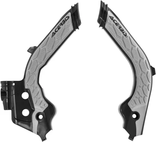 Acerbis X-Grip - Protectores de marco negro/gris, compatibles con Husqvarna FC250/FC350/FC450/TC125/TC250/TX300/FX350/FX450