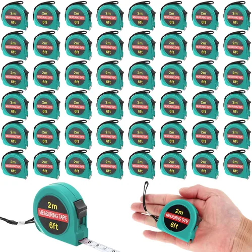 Miniatura 11 de Copkim 50 Piezas de 6 Pies de Cinta Métrica Mini Retráctil a Granel Cinta de Medición Pequeña Tamaño de Bolsillo Herramienta de Medición